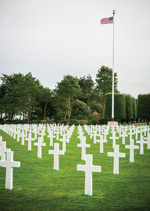 The graves in the American cemetery