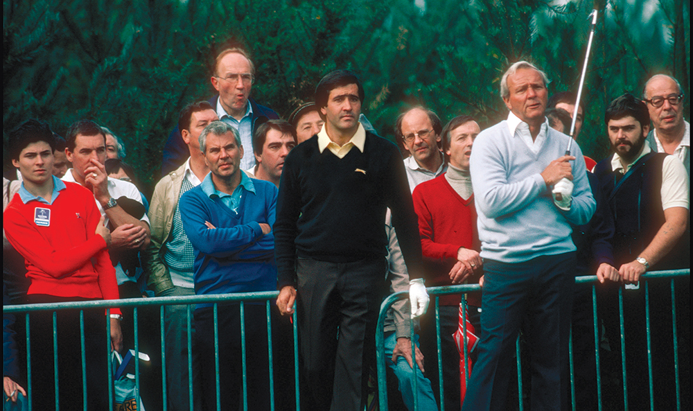 Seve and Arnold Palmer famously locked horns during the first round of the 1983 World Match Play Championship at Wentworth