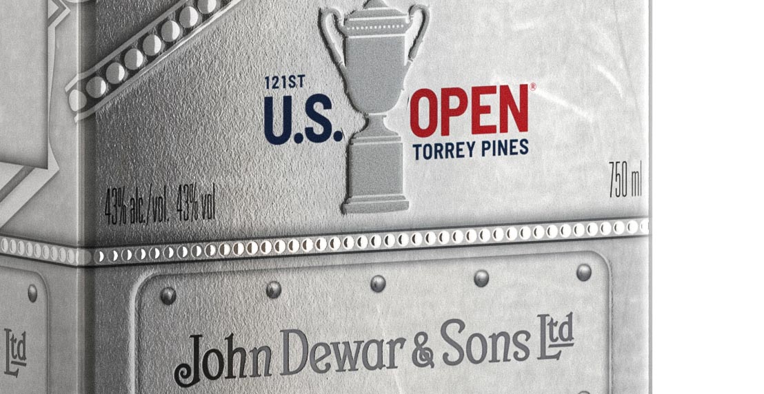 Dewar's Scotch whiskey print ad 2021 - golf trophy US Open