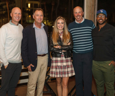 VIP Kingdom Cup guests, including Geno Bonnalie, Davis Love III, Alexandra O'Laughlin, Matt Kuchar and Roger Steele